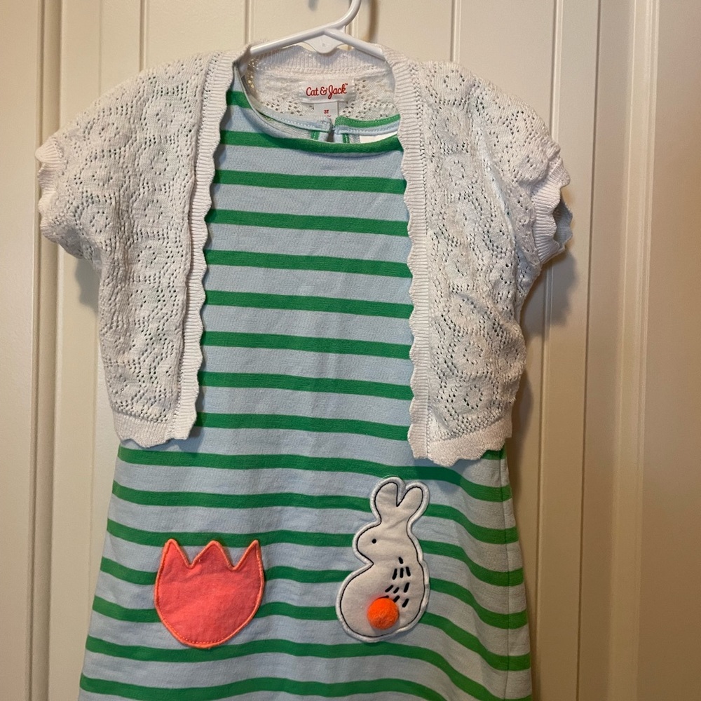 Girls Easter dress and shawl - 3T